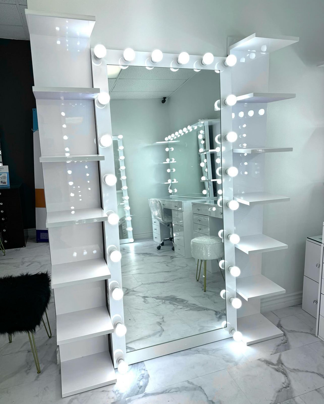 Full Body Mirror with LED Dimmable Lights